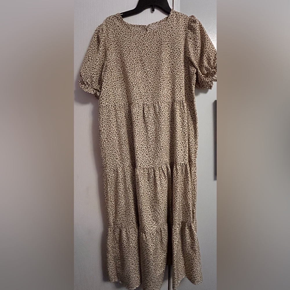 SHEIN Leopard Print Midi Dress